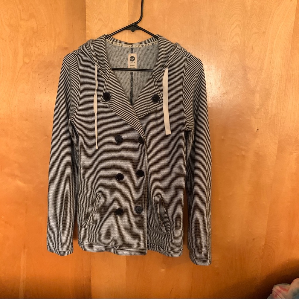 Roxy button up hooded jacket size M